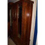 Late Victorian American mirrored door wardrobe