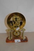 20th Century skeleton type mantel clock, probably made from a home construction kit
