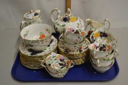 A quantity of Allertons floral decorated tea wares