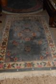 Modern Chinese rectangular floral rug, 200cm long