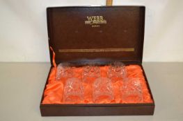 Boxed Webb continental tumblers