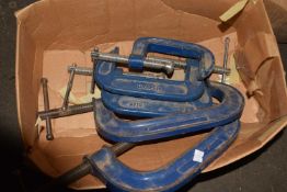 Four G clamps