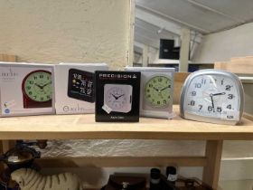 Quantity of assorted alarm clocks