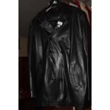 A gents double breasted leather jacket