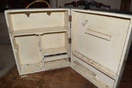 Cream painted portable tool cabinet