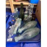 Quantity of vintage glass bottles