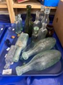 Quantity of vintage glass bottles