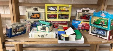 Quantity of assorted toy trucks, some boxed