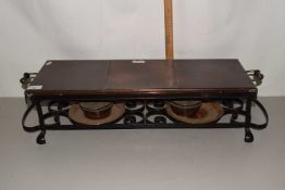 Copper and iron framed table warmer