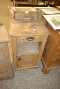 Late Victorian bedside cabinet with single drawer