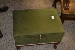 Green upholstered foot stool