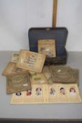 Small case containing albums of cigarette cards