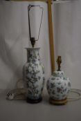 Two modern Oriental table lamps
