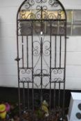 Iron garden gate
