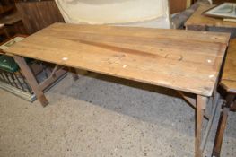 Pine trestle table