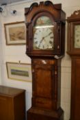 Northwood of Long Wash, a 19th Century mahogany and oak cased long case clock with arched painted