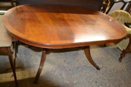 Reproduction mahogany twin pedestal dining table