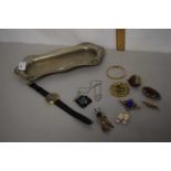 Mixed Lot : wrist watch, various costume brooches etc