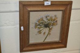 Modern needlework floral picture by Acanthus, f/g