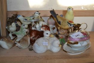 Mixed bird figurines and others similar