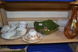 Mixed Lot to include tea wares, glass vase, flatwares etc