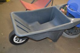 Grey plastic wheelbarrow