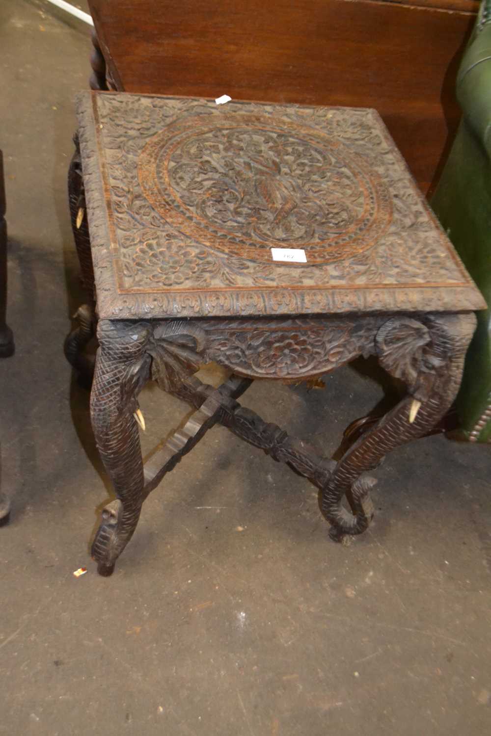 Carved Indian hardwood table