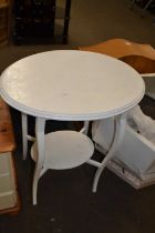 Cream painted oval centre table