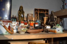Mixed Lot to include tea wares, miniature cheese dish, paperweights, figurines etc