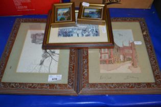 Group of assorted pictures and prints (5)