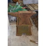 A large Blacksmiths anvil and stand