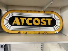 Enamel sign 'Atcost'