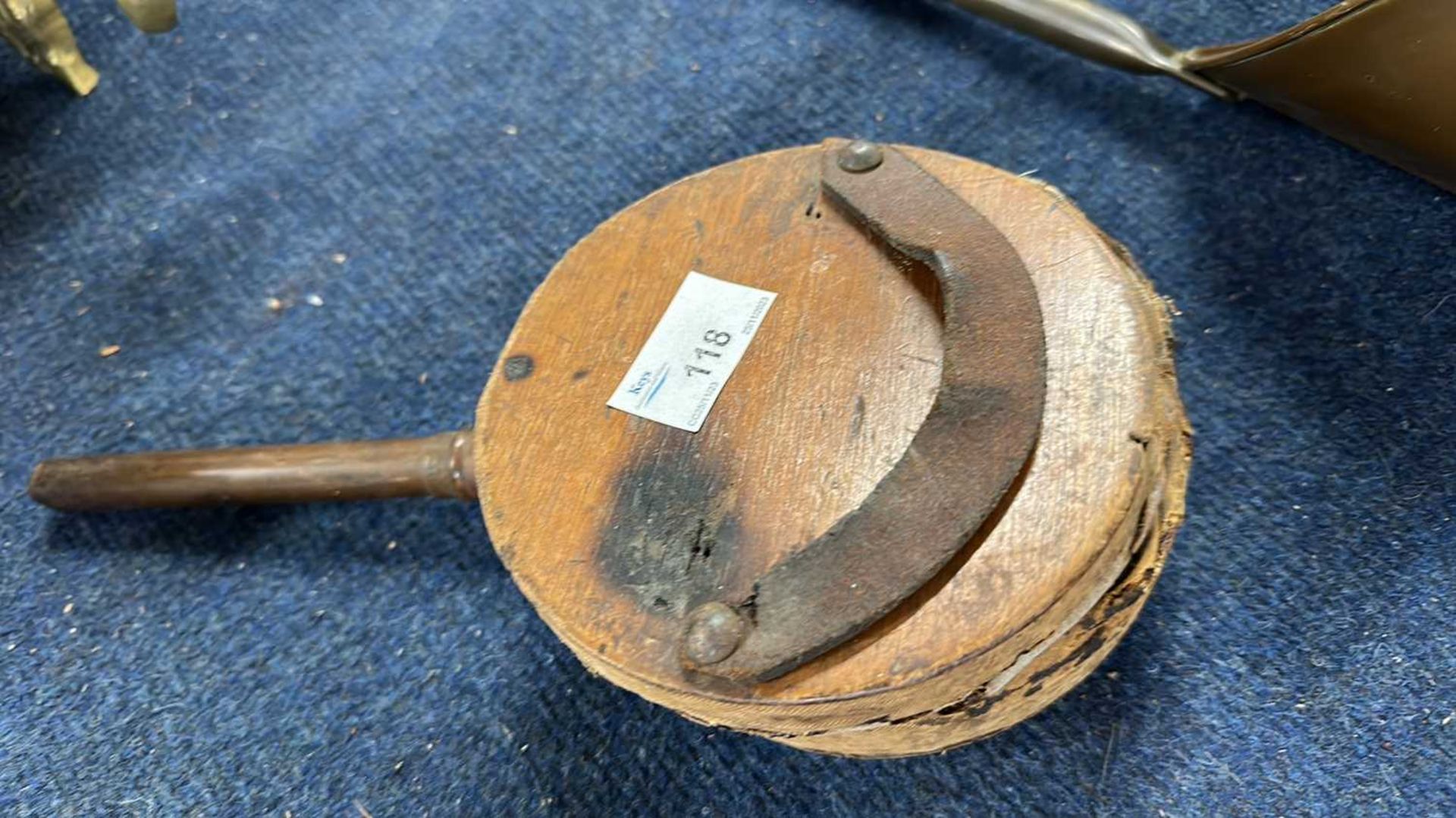 Pair of small wood mounted bellows