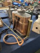 Vintage copper knapsack sprayer by Mysto