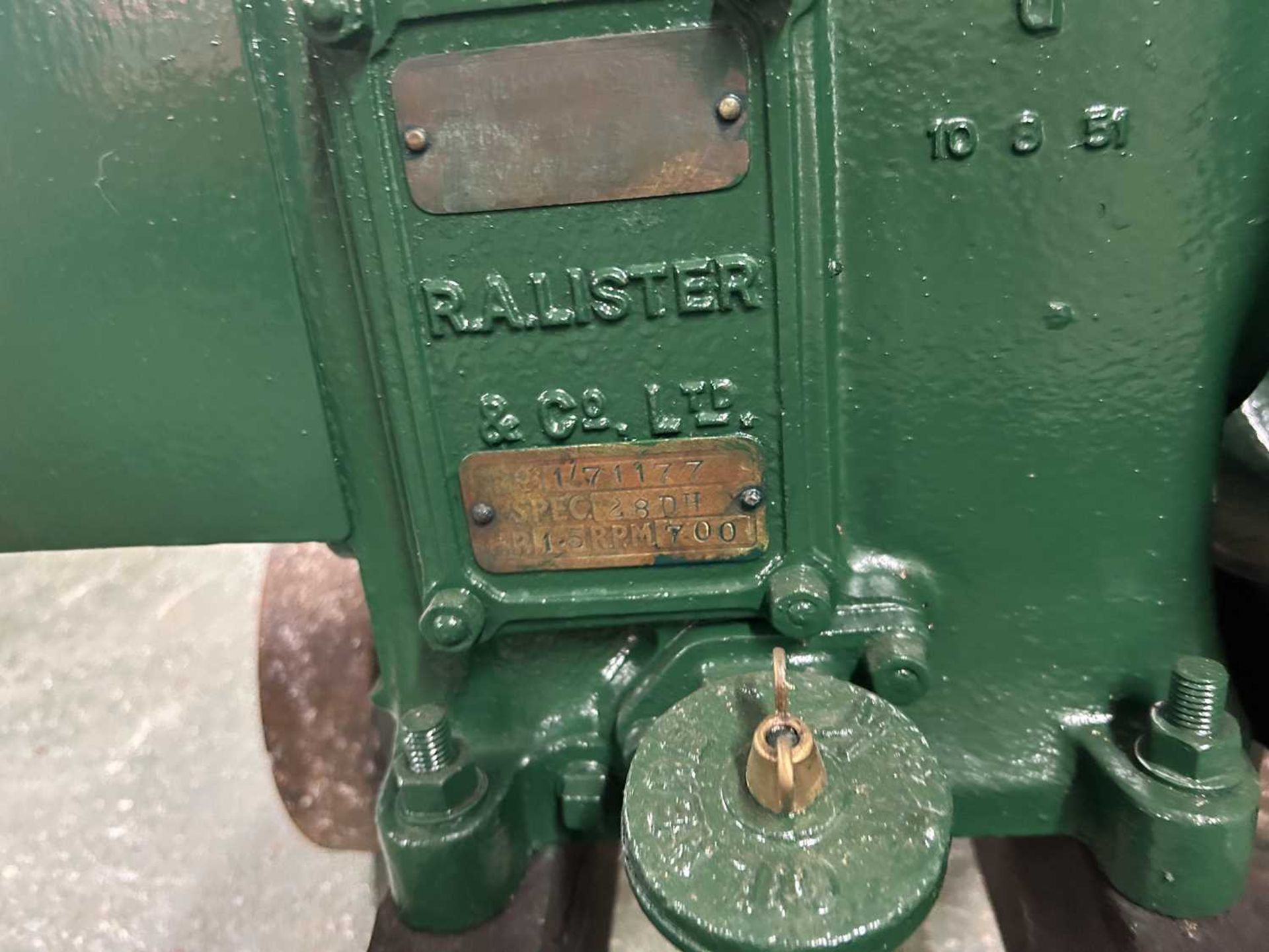 Lister D602 stationary engine with two-handled trolley - Image 3 of 3