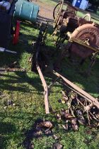 A vintage single furrow horse plough