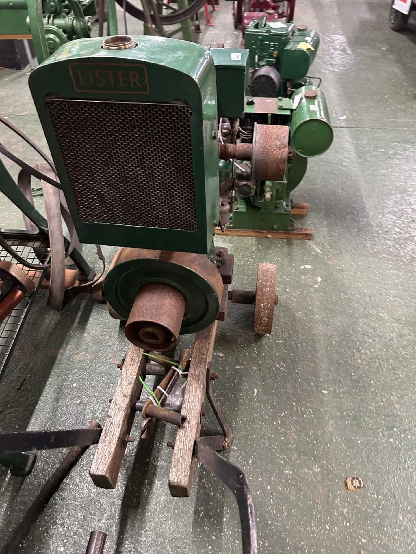 Lister 105/540 stationary engine on two-handled trolley - Image 2 of 4