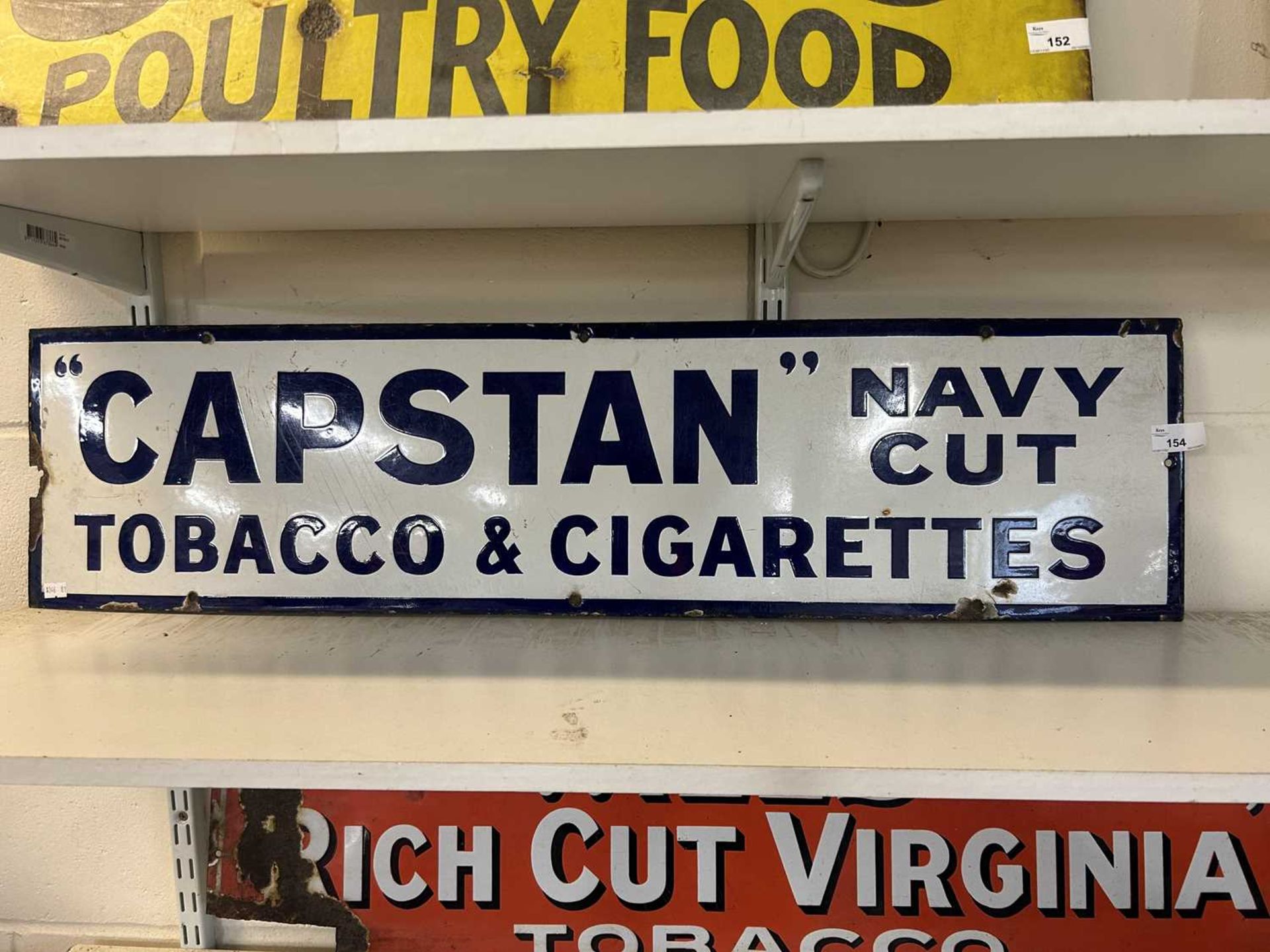 Enamel sign 'Capstan Navy Cut Tobacco and Cigarettes' - Image 2 of 2