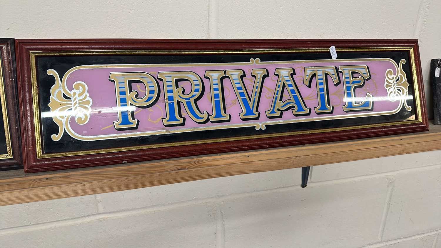 Two mirrored pub signs "No Smoking" and "Private", both framed - Image 3 of 4
