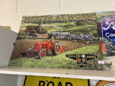 Reproduction David Brown Tractors metal sign