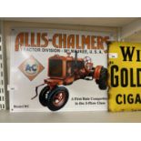 Reproduction thin metal sign 'Allis Chalmers Tractor Division'