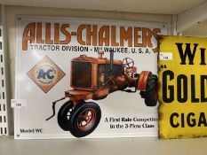 Reproduction thin metal sign 'Allis Chalmers Tractor Division'