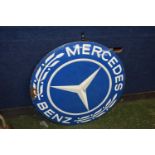 Mercedes Benz enamel sign