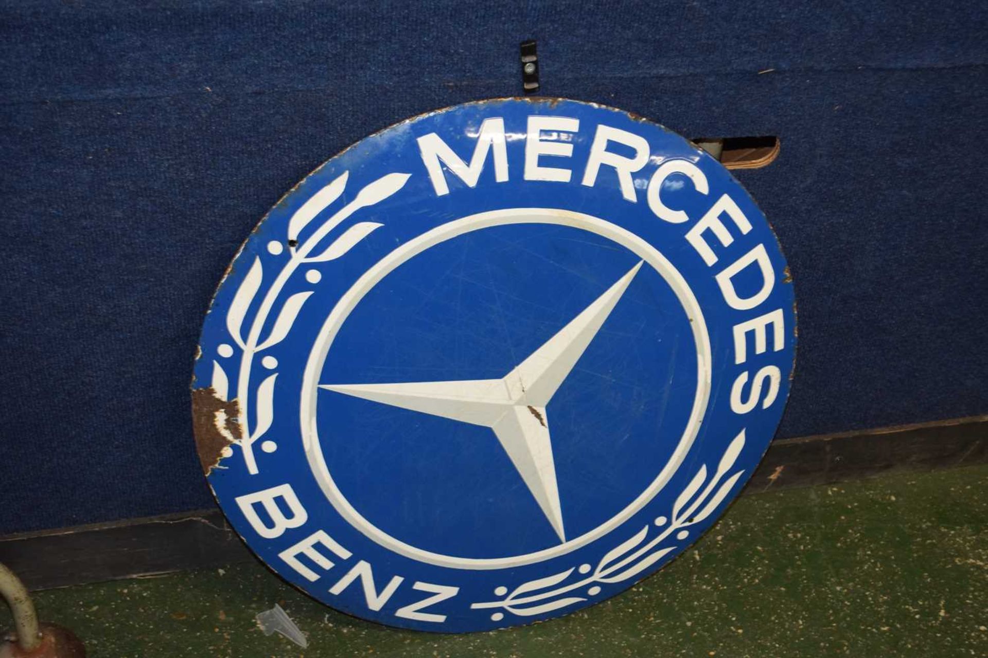 Mercedes Benz enamel sign