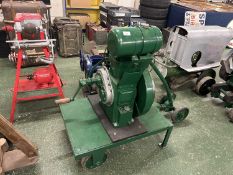 Petter A1 stationary engine with associated trolley stand