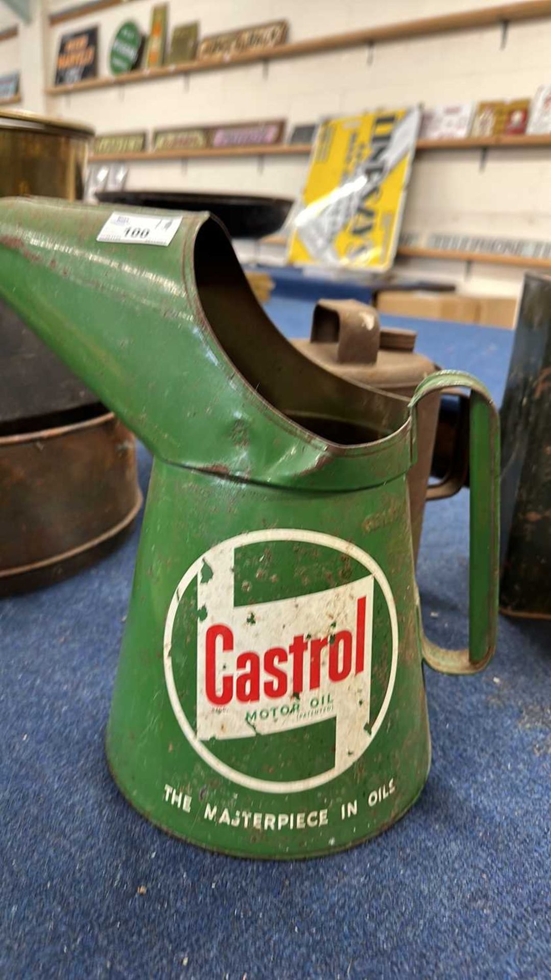 A large Castrol Motor Oil jug together with a further example by Shell, a further War Department - Image 2 of 4
