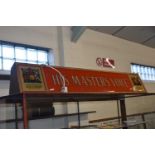 Large metal framed and glass illuminated advertising sign for His Masters Voice, The Gramophone Co