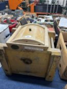 Table top butter churn marked 'Randell, North Walsham'