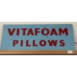 Decorative wooden promotional sign for Vitafoam Pillows