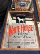 White Horse Fine Old Scotch Whisky pub mirror